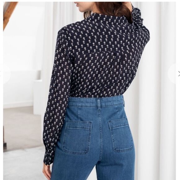 & Other Stories Silk Floral Print blouse - Picture 3 of 10